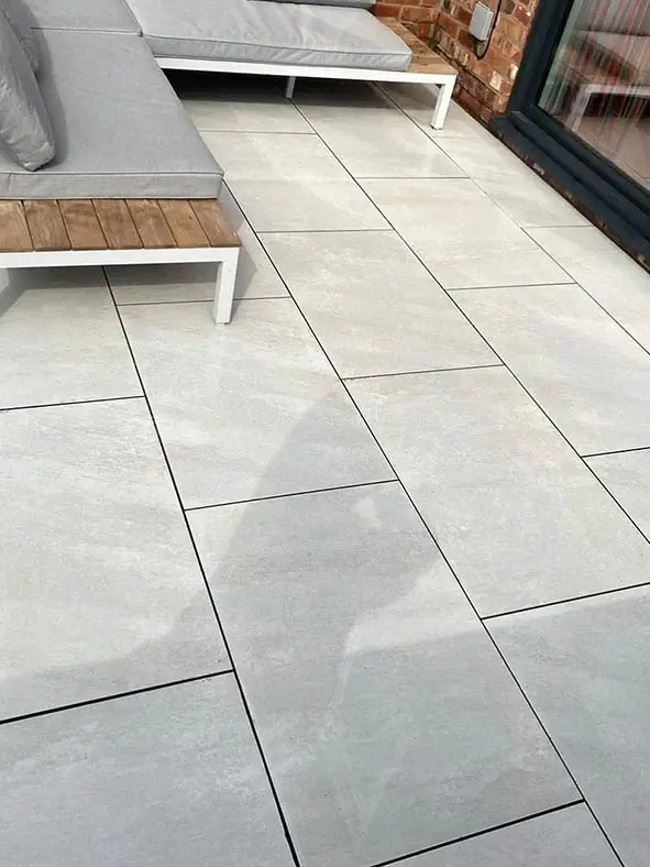 Thumbnail: Himalayan White Porcelain Paving Slabs  900x600x20mm From £23m2