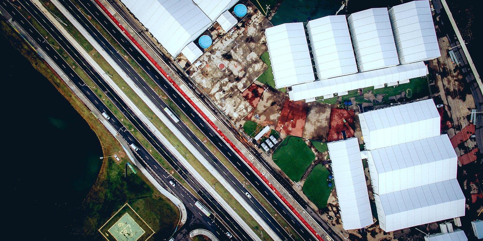 Aerial Photo of a Factory
