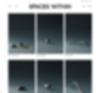 SPACES WITHIN website with product images and navigation buttons, bespoke website design