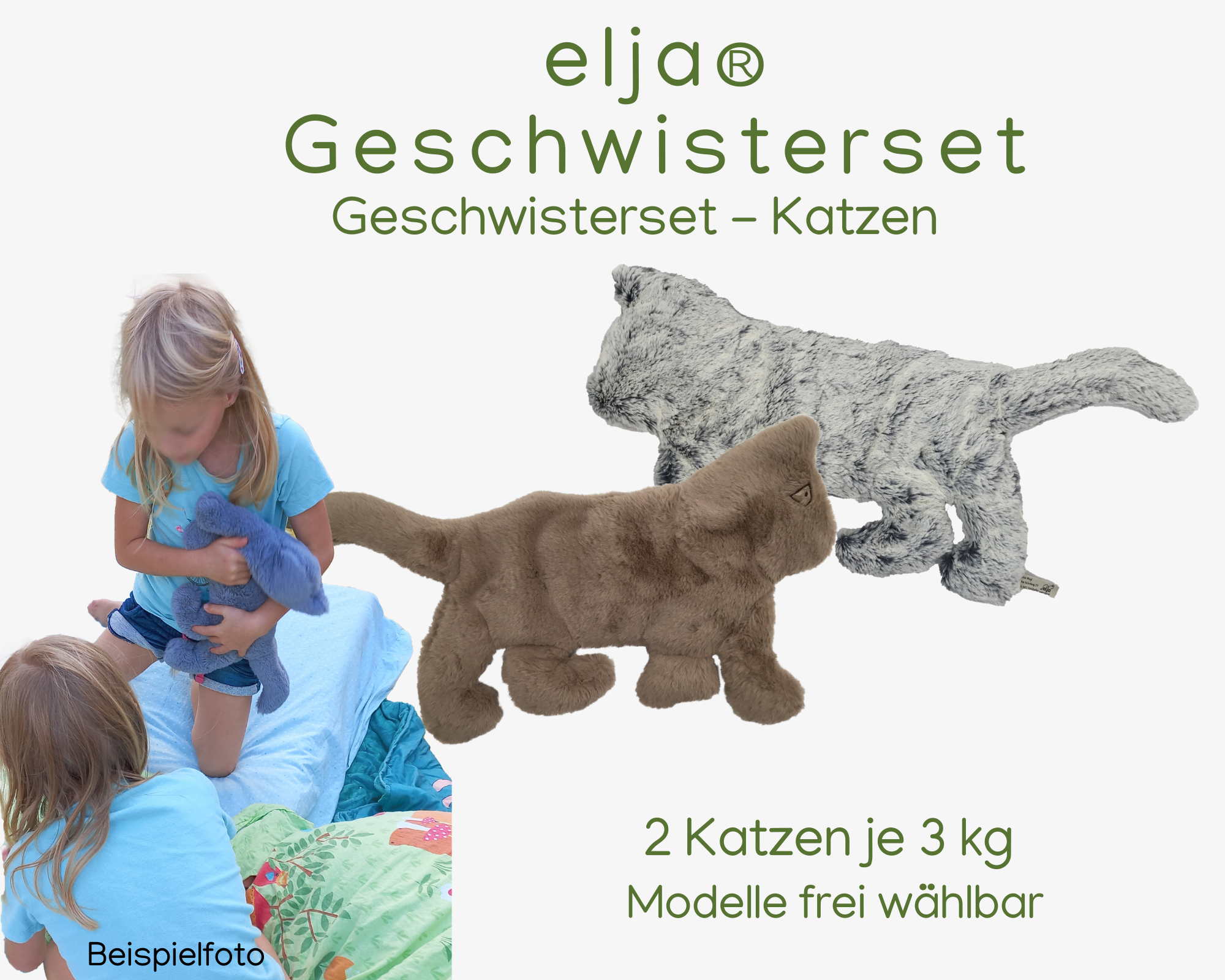 elja® Set Geschwister "Katzen" - Gewichtstiere