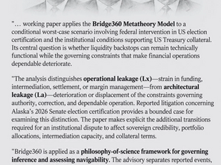 Deep Dive -- How an Alaska Election Could Crash Treasuries: Applying Bridge360 Metatheory Model lens
