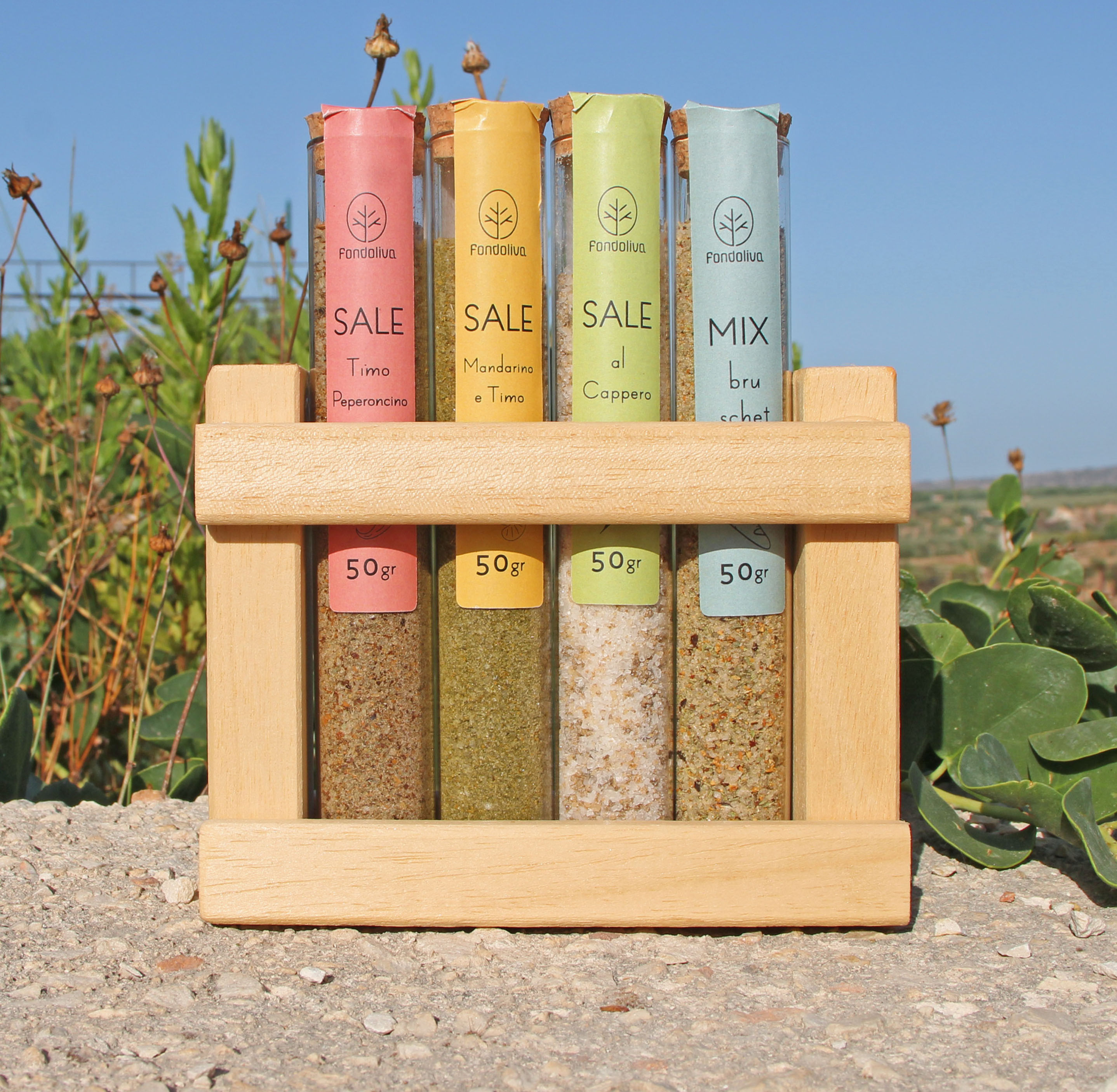 4 flavored salts selection