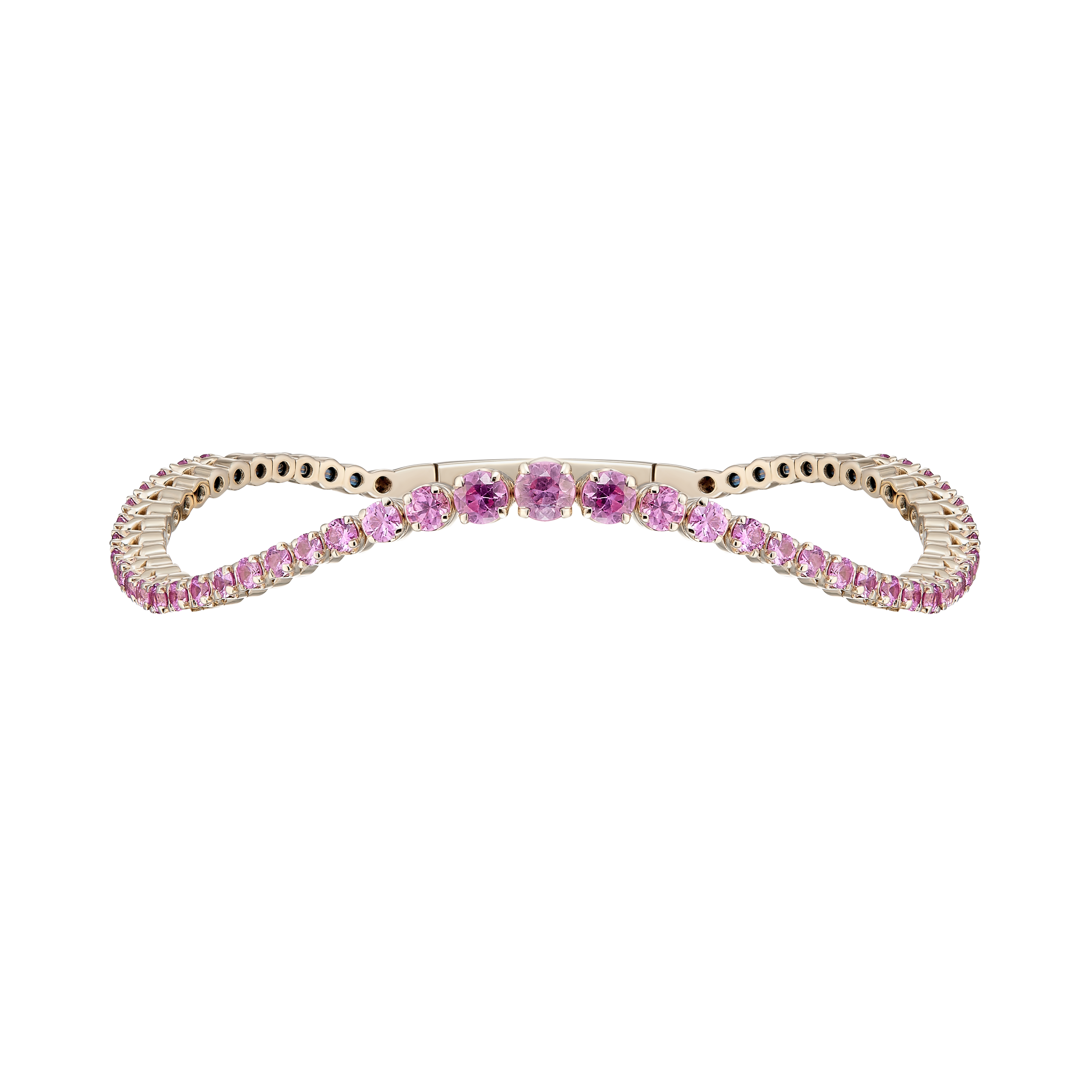 Mini Onda Bracelet in Pink Sapphires