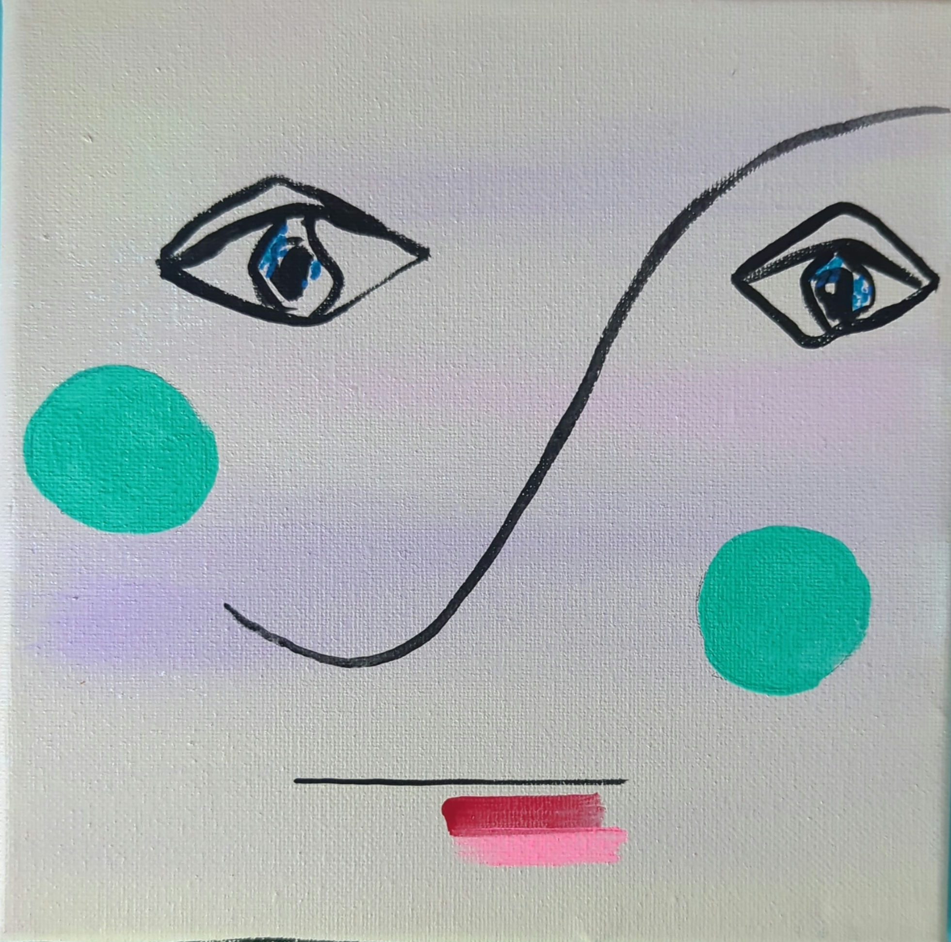 Abstract face 8 x 8 