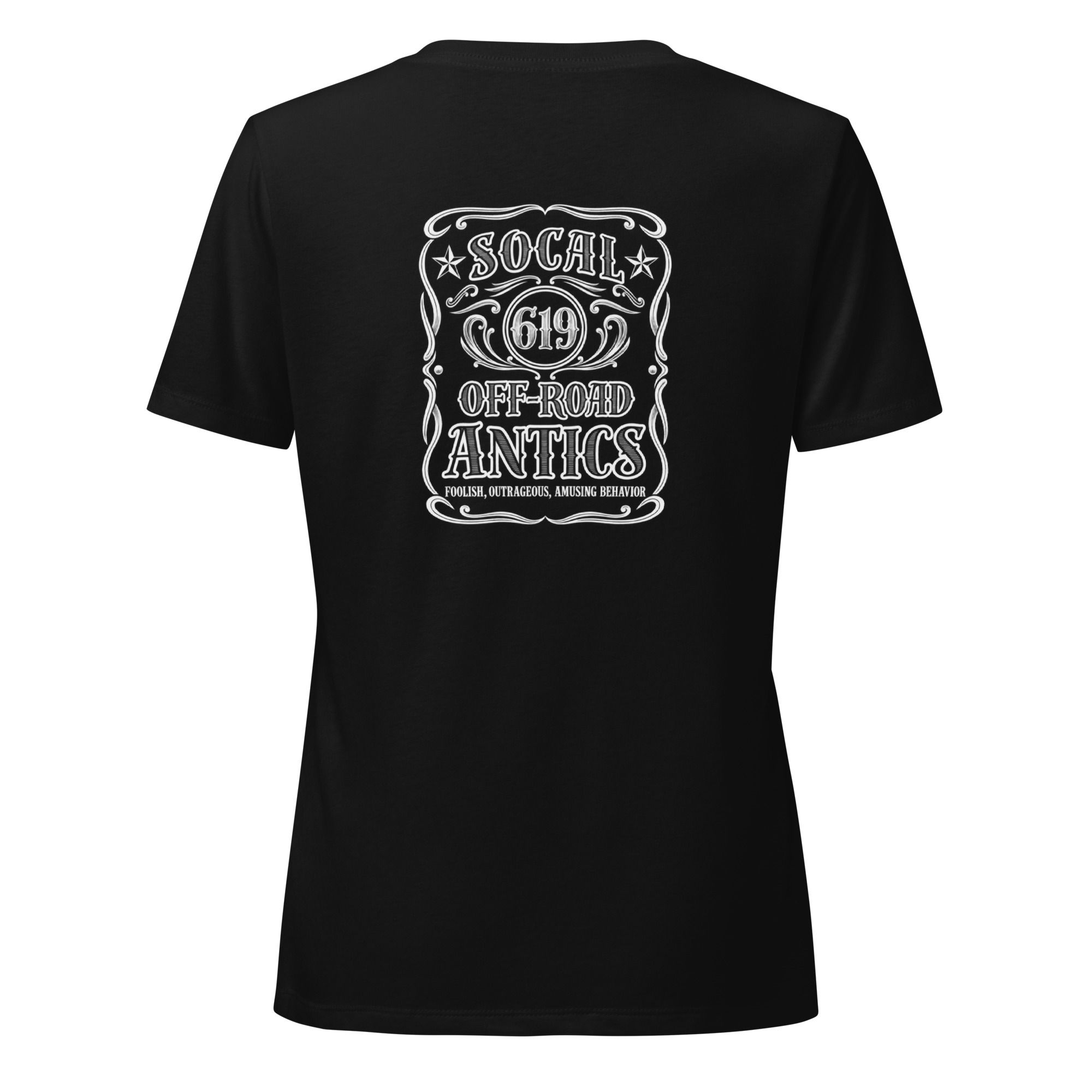 Antics Whiskey Women’s relaxed v-neck t-shirt