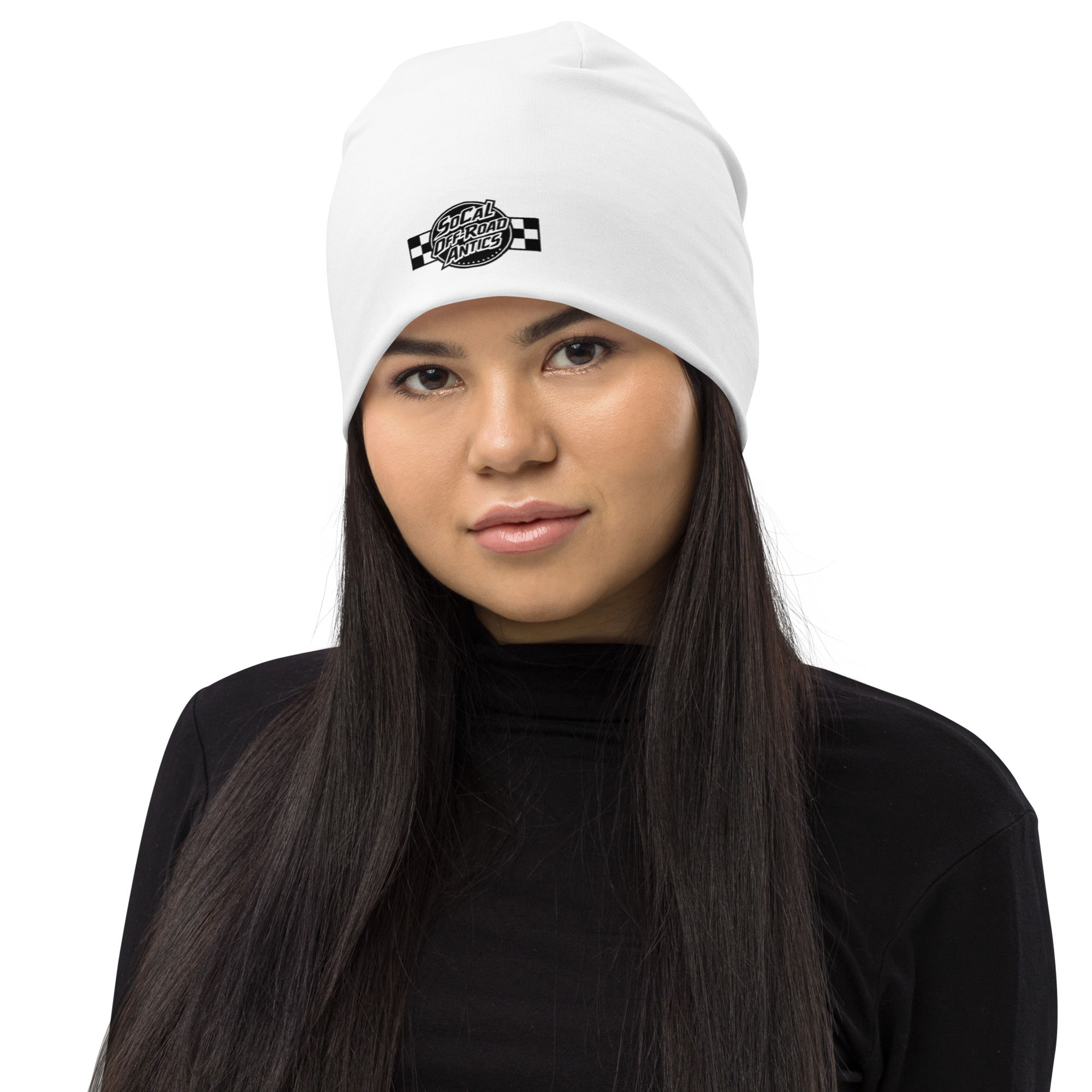 Checkered Print Beanie