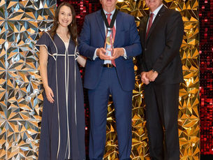 Christina Ross, Vice Chair of Dothan Area Young Professionals; Alan Clark; Jeff Williams, Chairman of the Dothan Area Chamber of Commerce | DSI Team