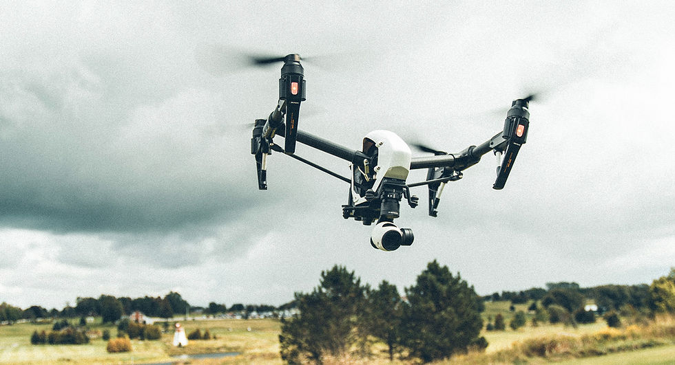 Drone flying for business video