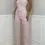 Thumbnail: RHINESTONES SPARKLING SPLICE JEANS SET SOLID TWO PIECE PANTS SETS