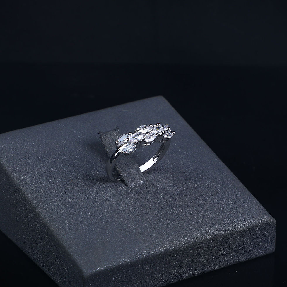 Thumbnail: HIGH QUALITY LUXURY CUBIC ZIRCONIA 4-PIECE JEWELLERY SET FASHION