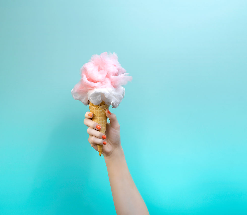 Algodón de azúcar helado