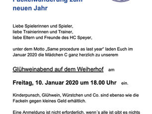 Fackelwanderung am 10. Januar 2020