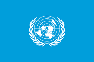 Blue UN logo with world map and laurel wreath. Thomas Rödding speaks about the Digital Product Passport as an external consultant.