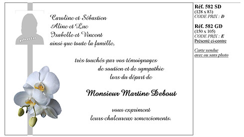 carte de deuil orchidée blanches roanne riorges