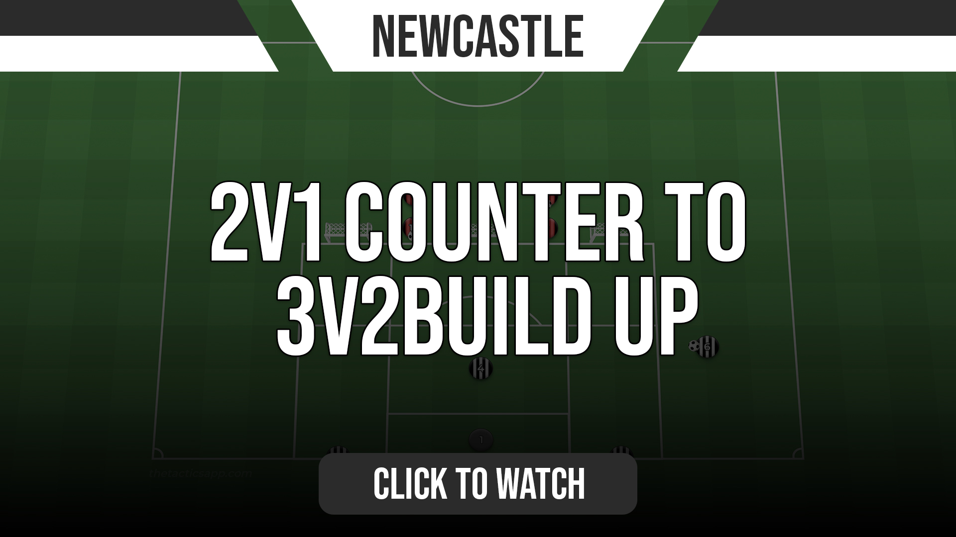 Newcastle 2v1 Counter to 3v2 Build Up