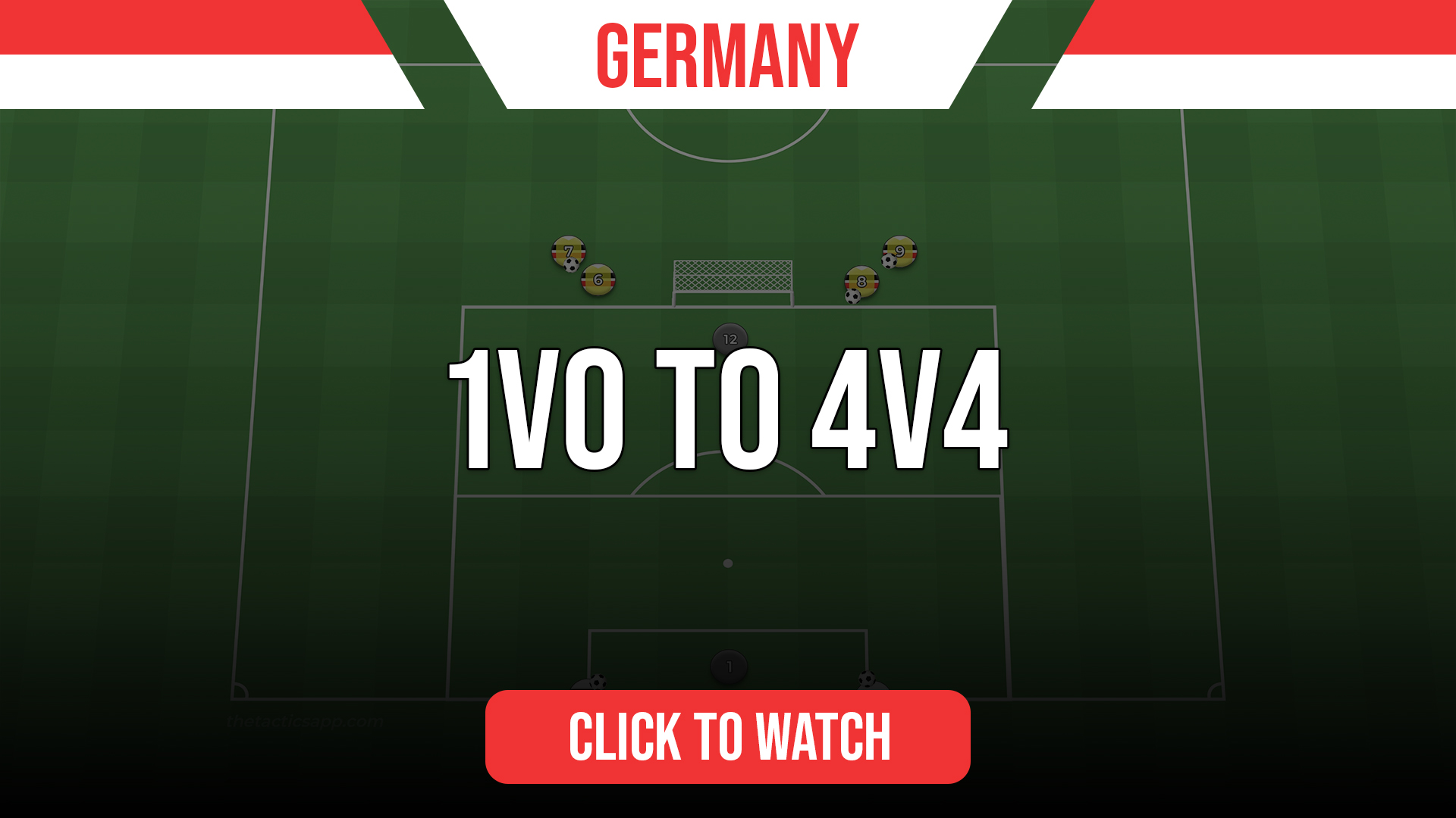 Germany 1v0 to 4v4