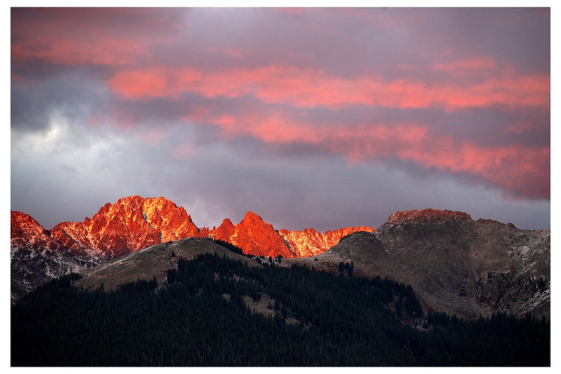 mountains, sunset, colorado