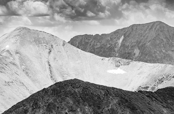 B&W, Mountains, colorado, layers