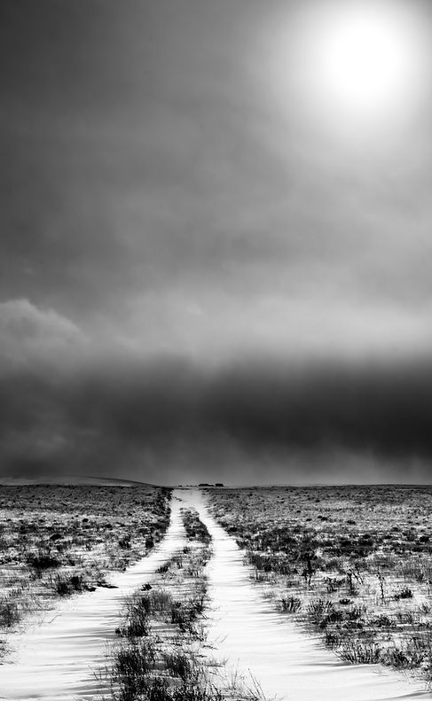B&W, backroads, country roads, storm front, stormy