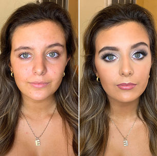Before and after makeup application by IMAGE BY LISA.