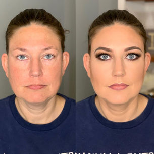 Before and after makeup transformation by IMAGE BY LISA