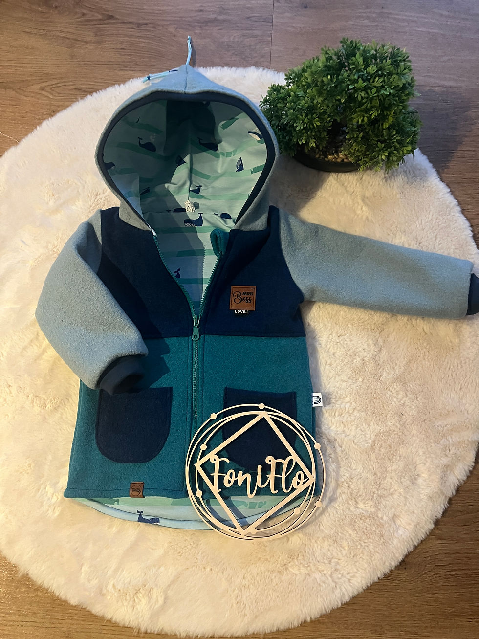 Walkjacke Petrol/Blau Wal 104