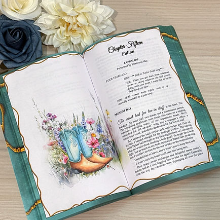 The Moments You Were Mine open on table 