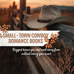 Small Town Cowboy Romance Guide hat on fence in sunset