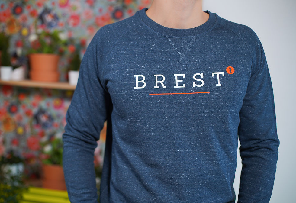 PULL BLEU CHINÉ HOMME (Dark heather denim)