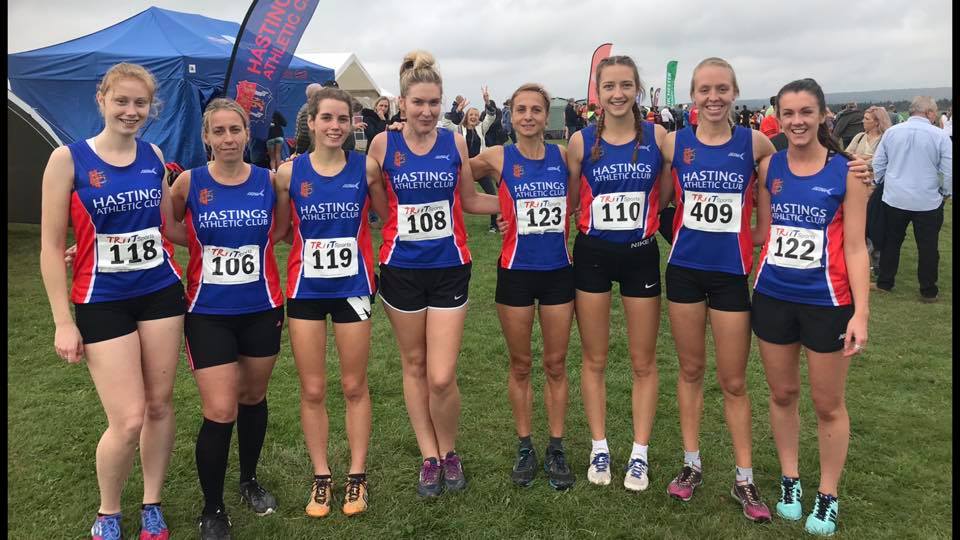 Ladies team at Sussex XC in Goodwood