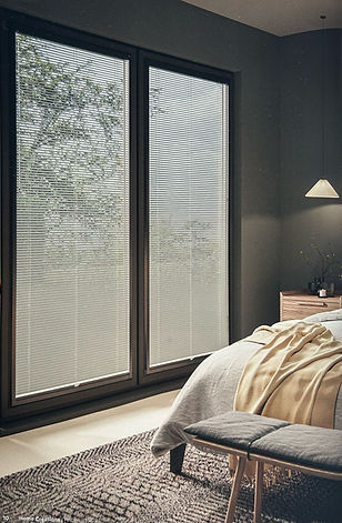 perfect fit aluminium blinds in black