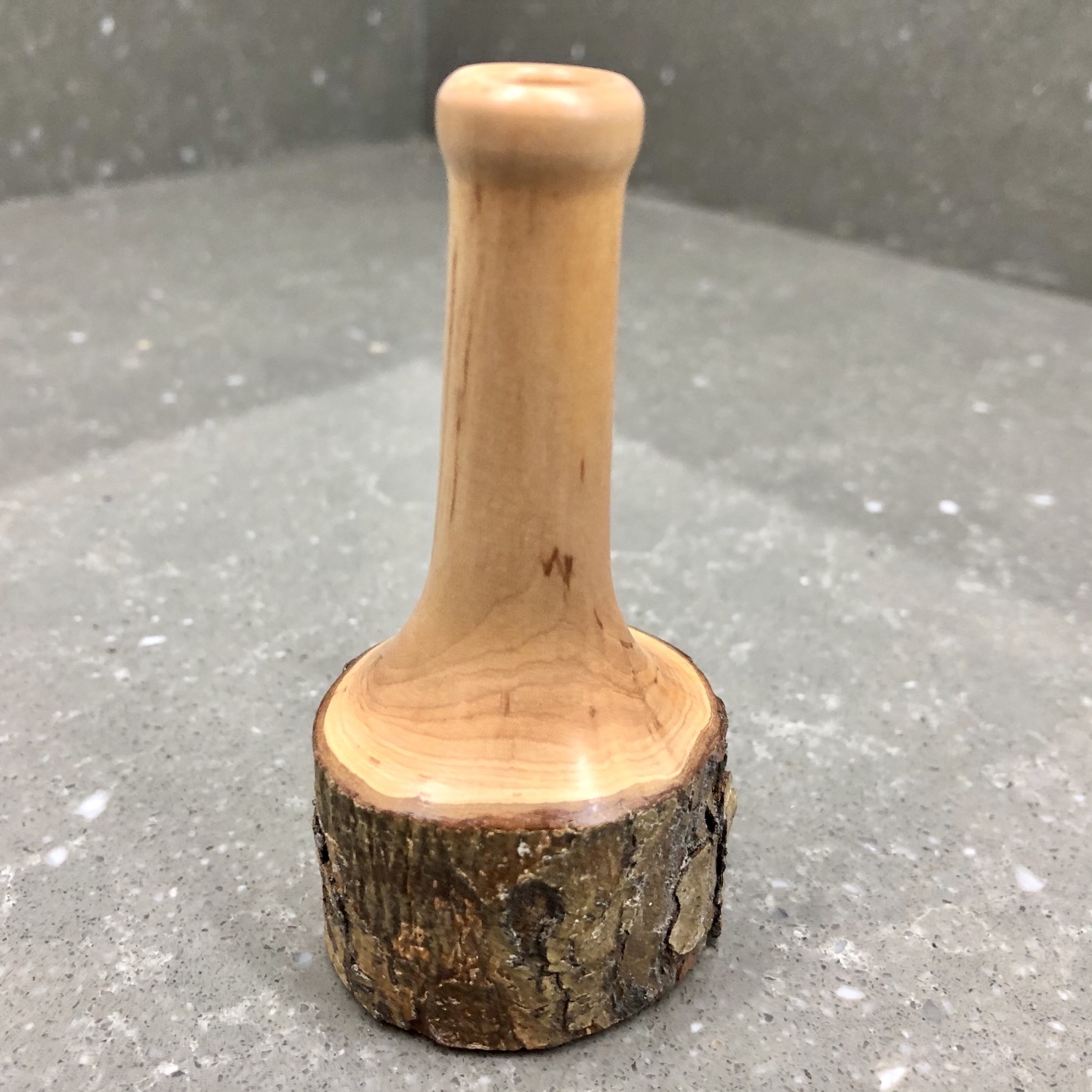 Thumbnail: MINIATURE HANDMADE WOODEN VASE