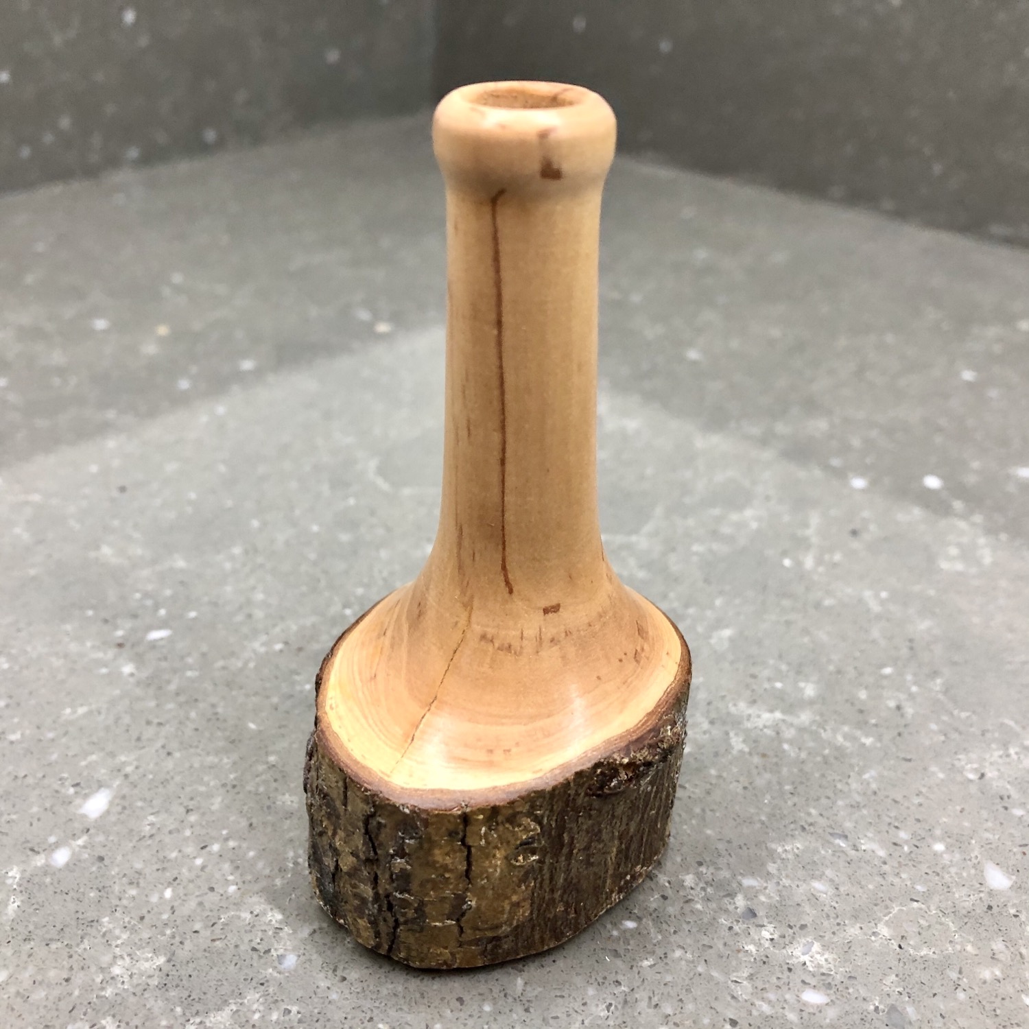 Thumbnail: MINIATURE HANDMADE WOODEN VASE