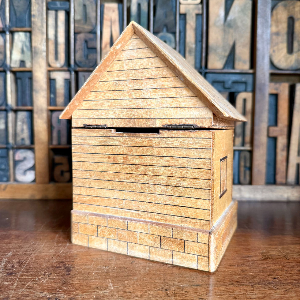 Thumbnail: Vintage handmade wooden puzzle box
