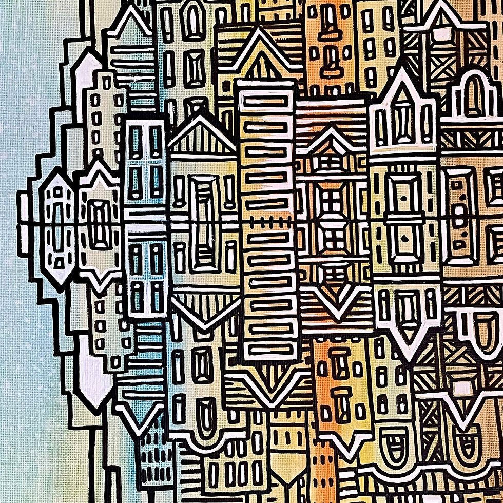 Thumbnail: Large original marker pen illustration. Canvas on board. 24 x 32”