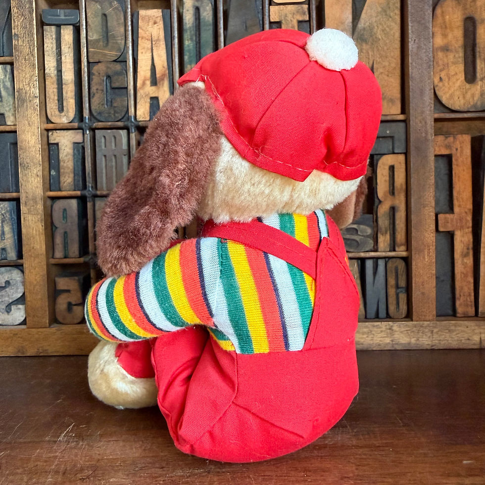 Thumbnail: Vintage knee hugger plush dog