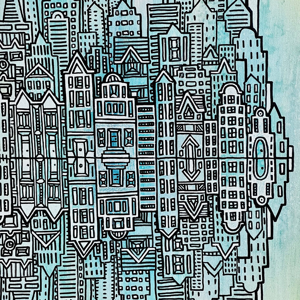 Thumbnail: Large original marker pen illustration. Canvas on board. 24 x 32”