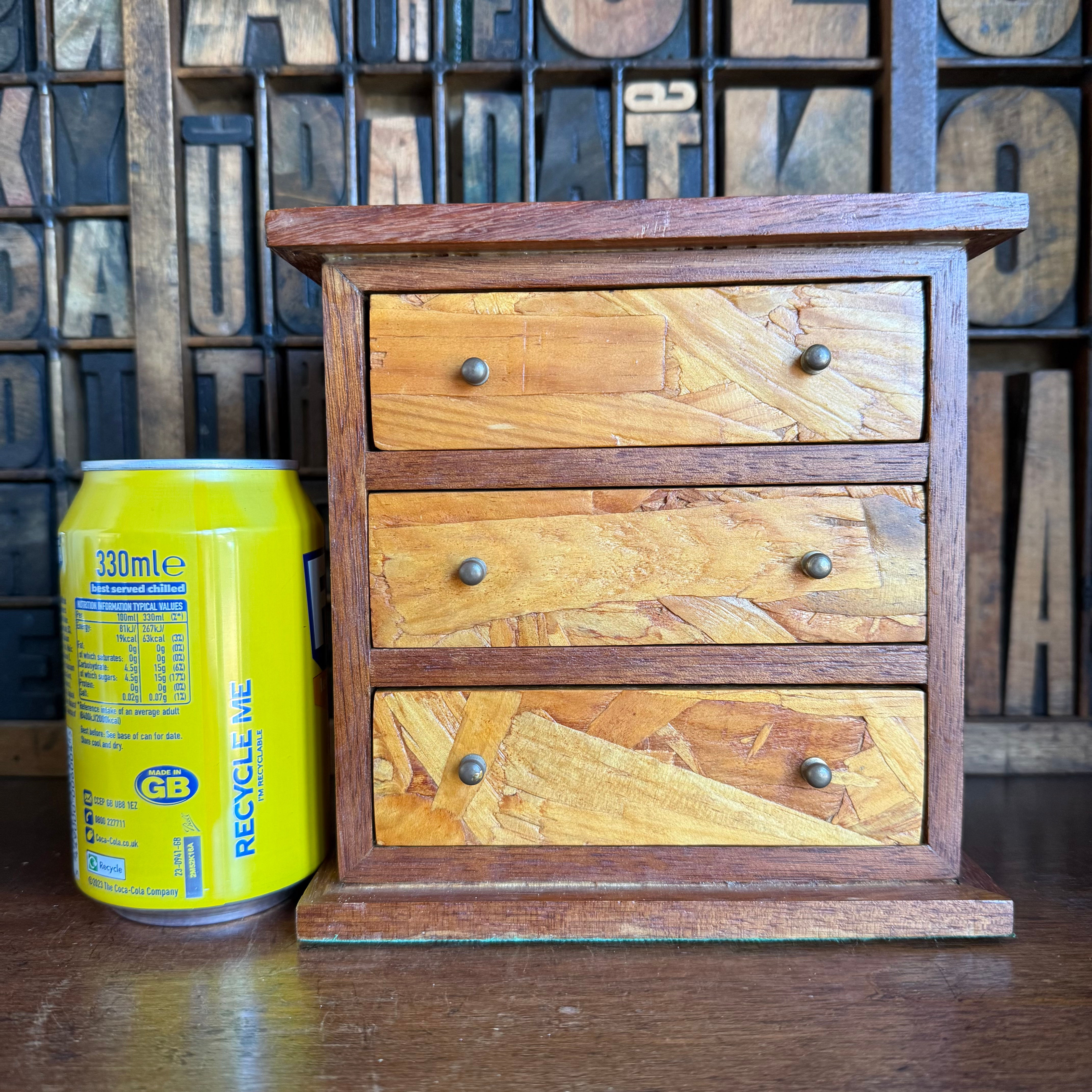 Small vintage handmade chest of drawers
