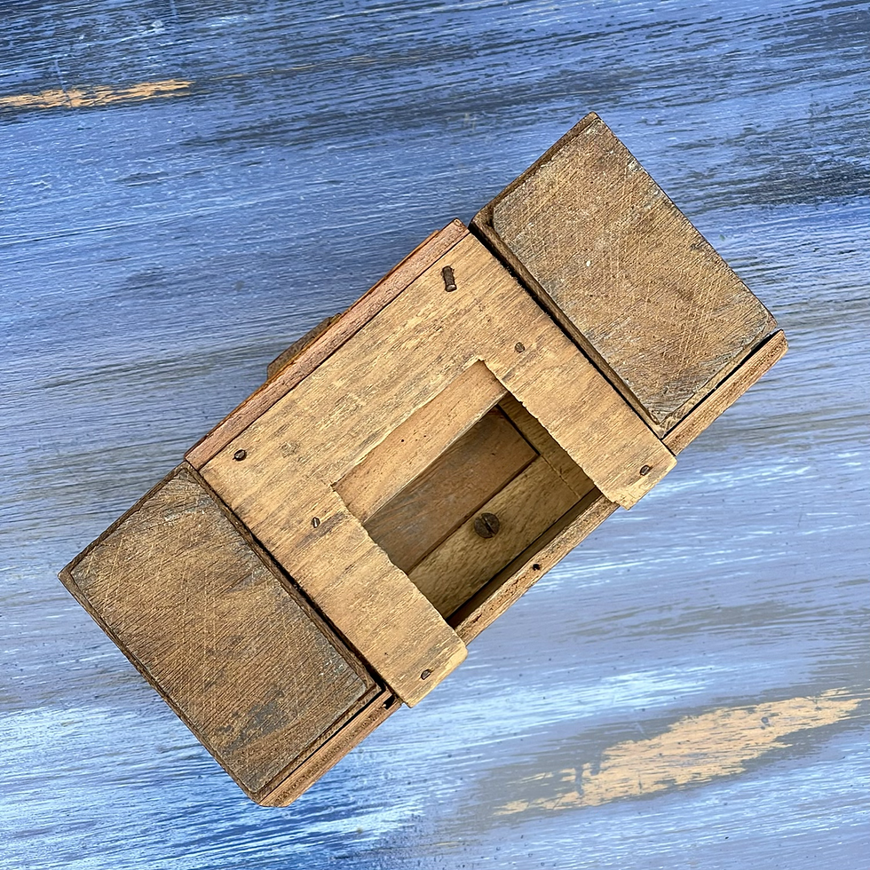 Thumbnail: VINTAGE HANDMADE MINIATURE DRESSER MONEY BOX 