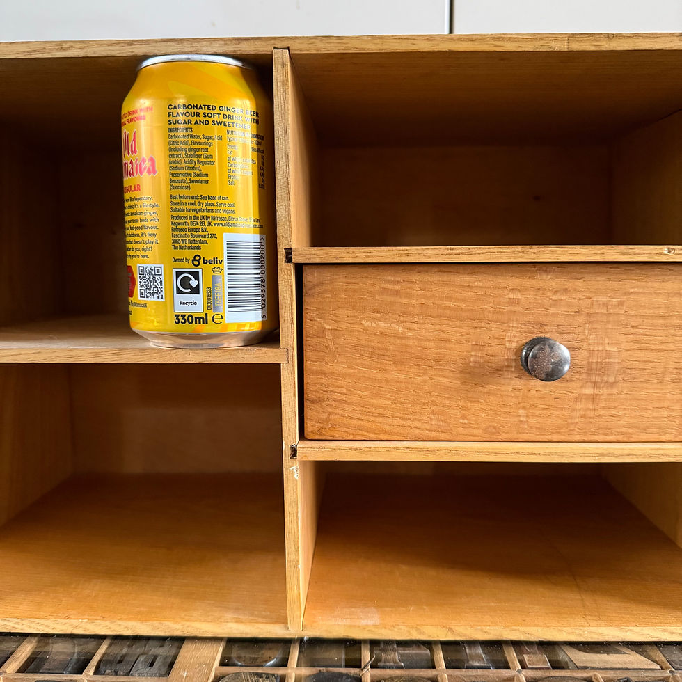 Thumbnail: Vintage wooden pigeon hole storage unit, desktop