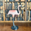 Thumbnail: Vintage style pink flamingo tea light holder
