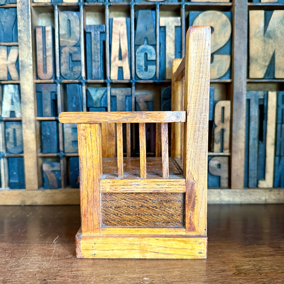 Thumbnail: Vintage handmade mini chair with secret storage
