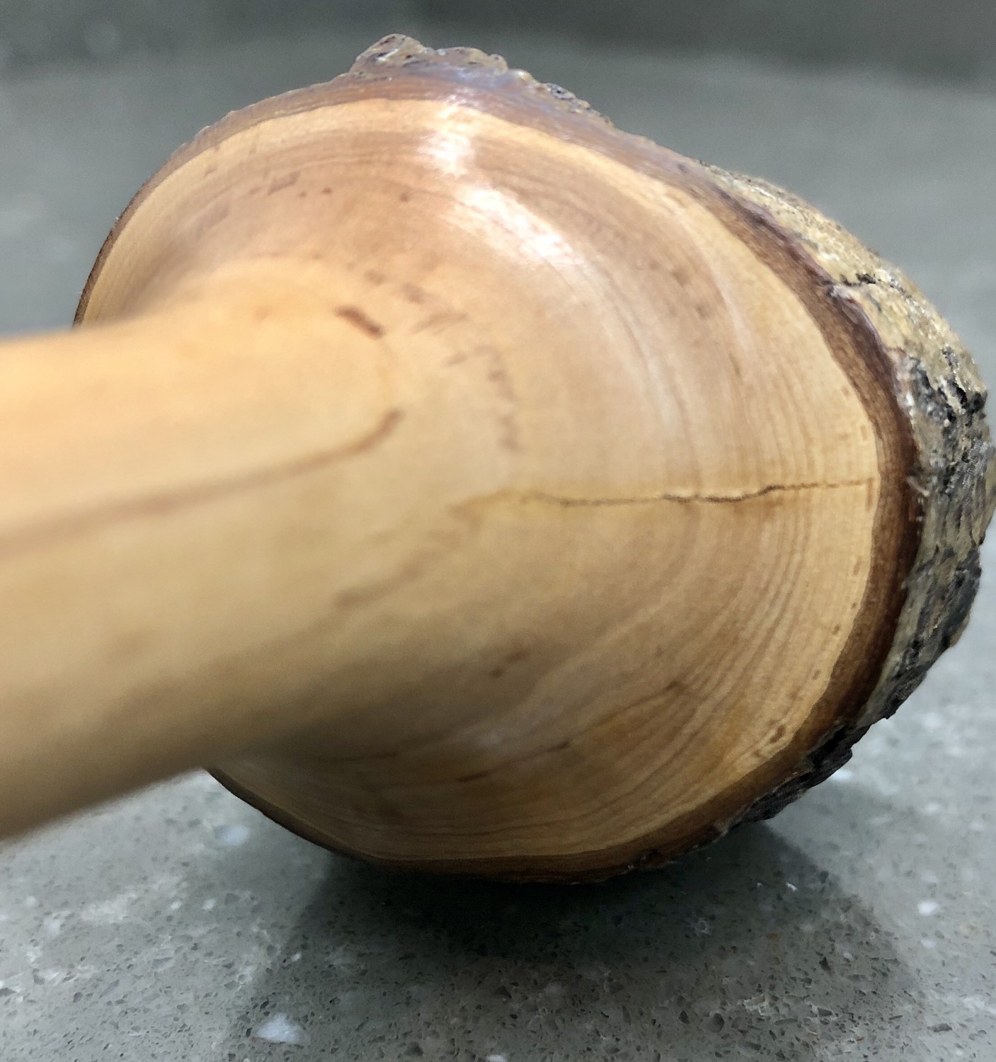 Thumbnail: MINIATURE HANDMADE WOODEN VASE
