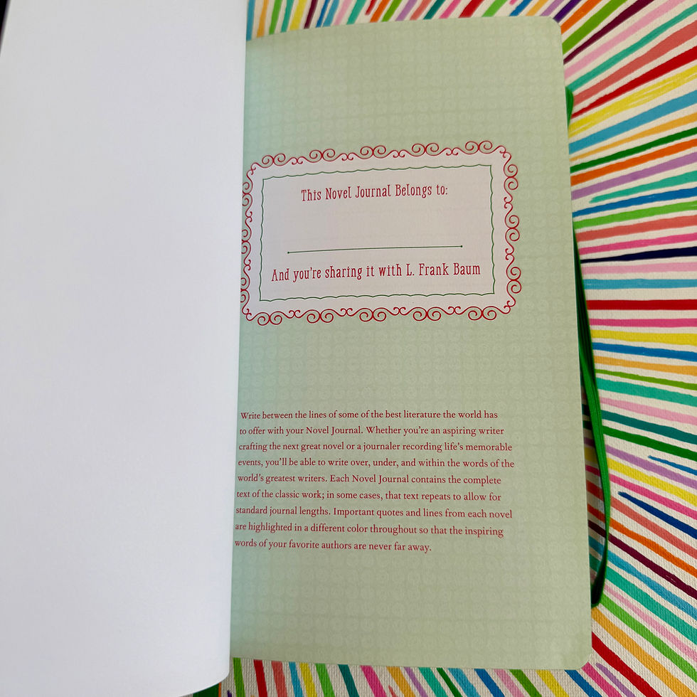 Thumbnail: A Novel Journal, The Wizard of Oz, 2016