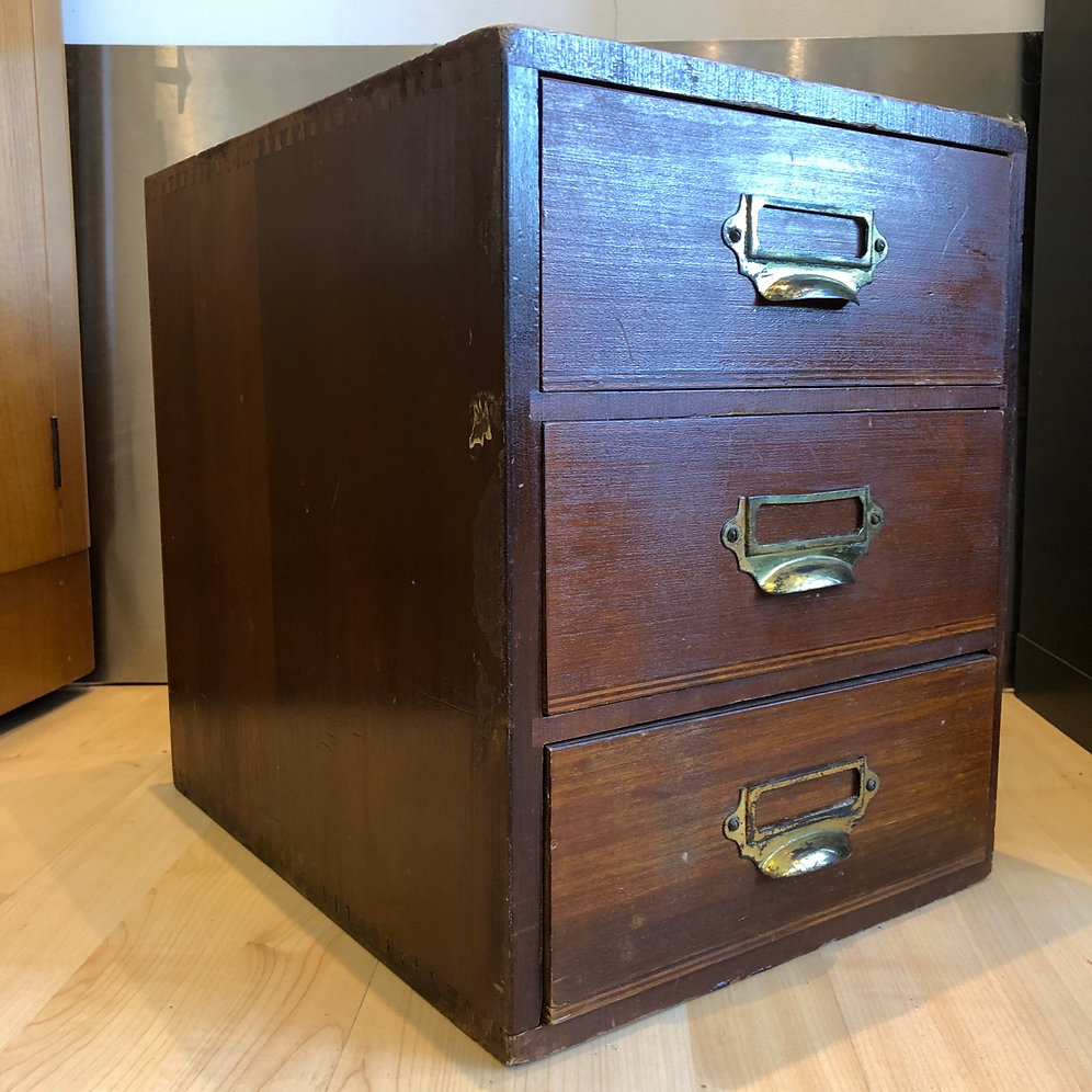 VINTAGE SHANNON WOODEN FILING CABINET WITH INSERTS ...