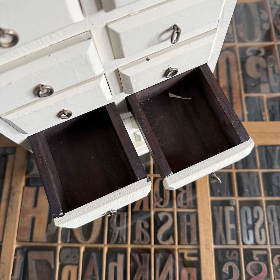 Thumbnail: Vintage 14 drawer apothecary cabinet 