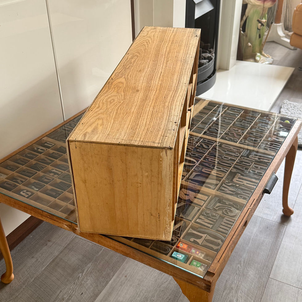 Thumbnail: Vintage wooden pigeon hole storage unit, desktop