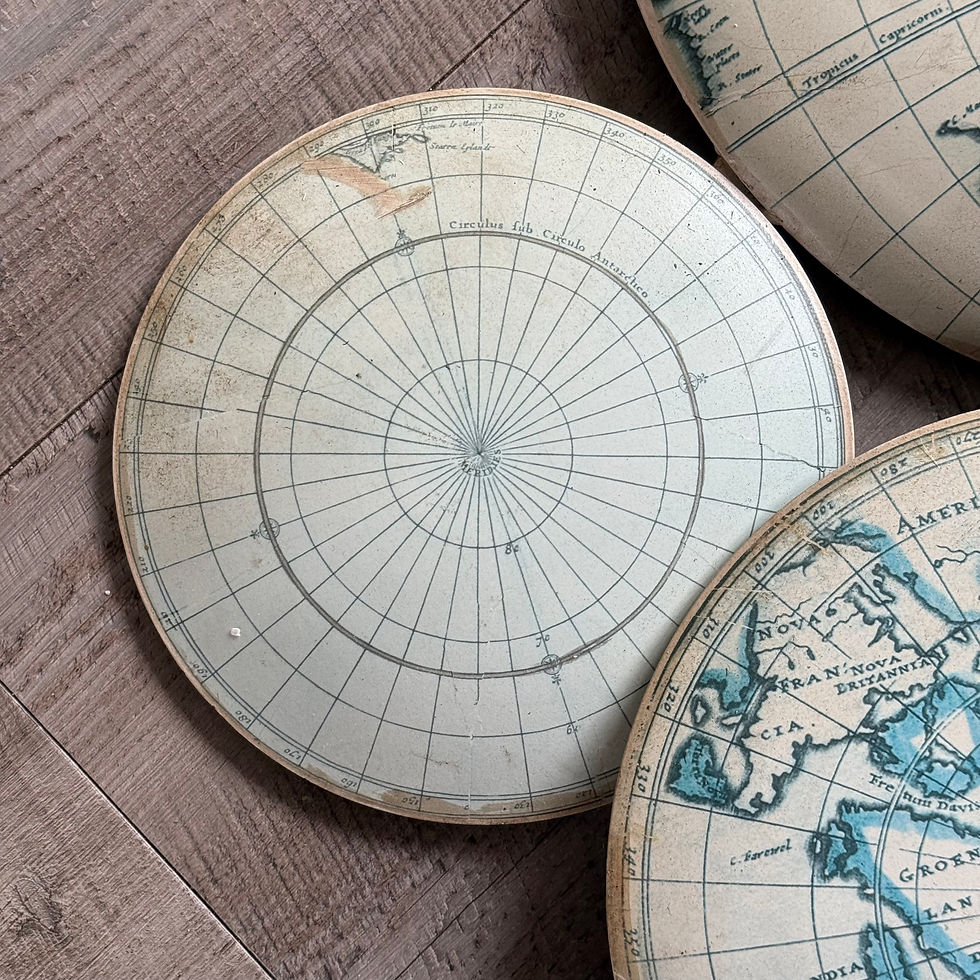 Thumbnail: Large vintage metal globe, map