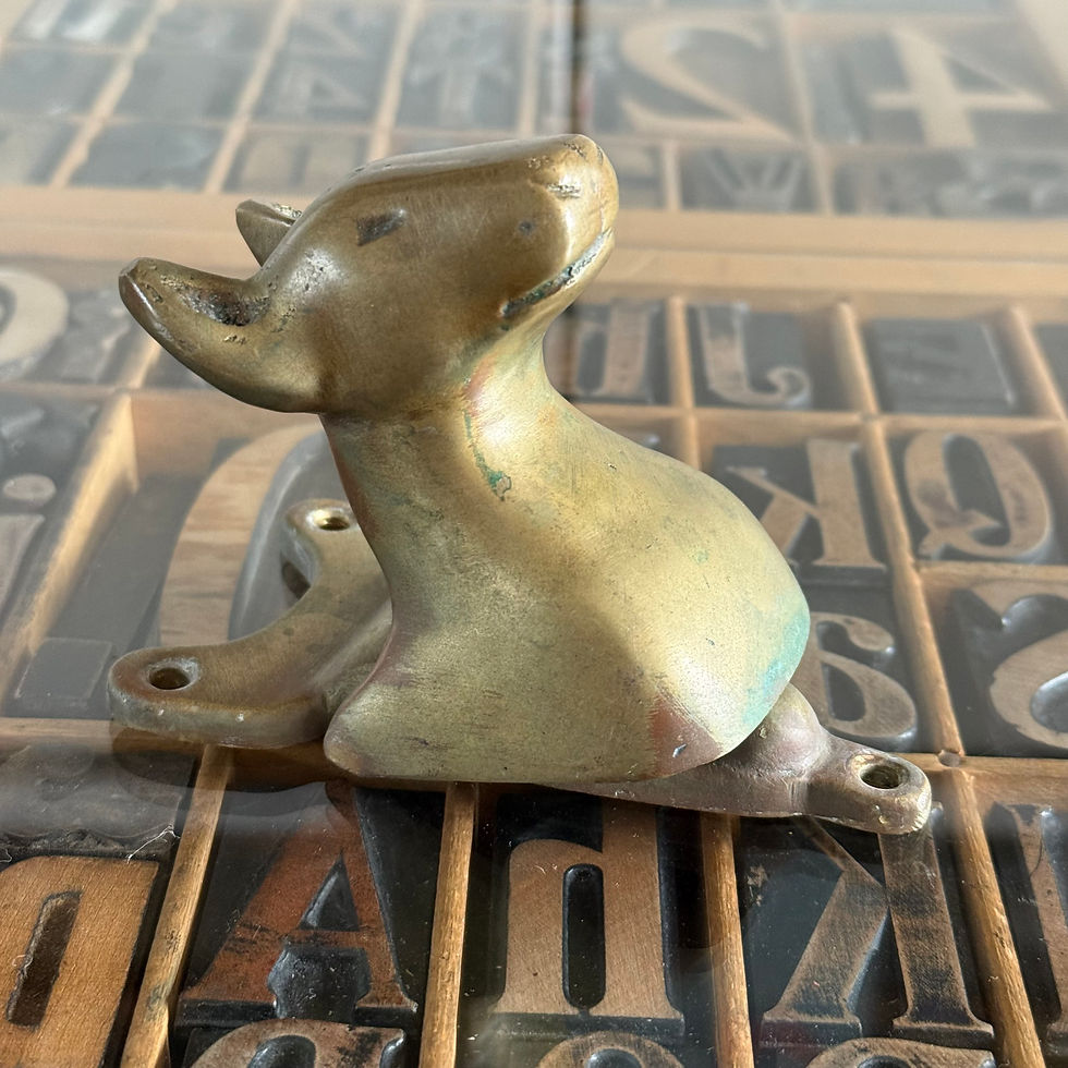 Thumbnail: Vintage brass English bull terrier door knocker