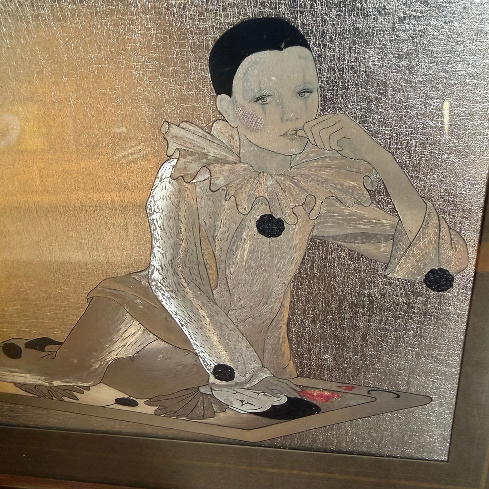 Thumbnail: Vintage Dufex Pierrot framed print